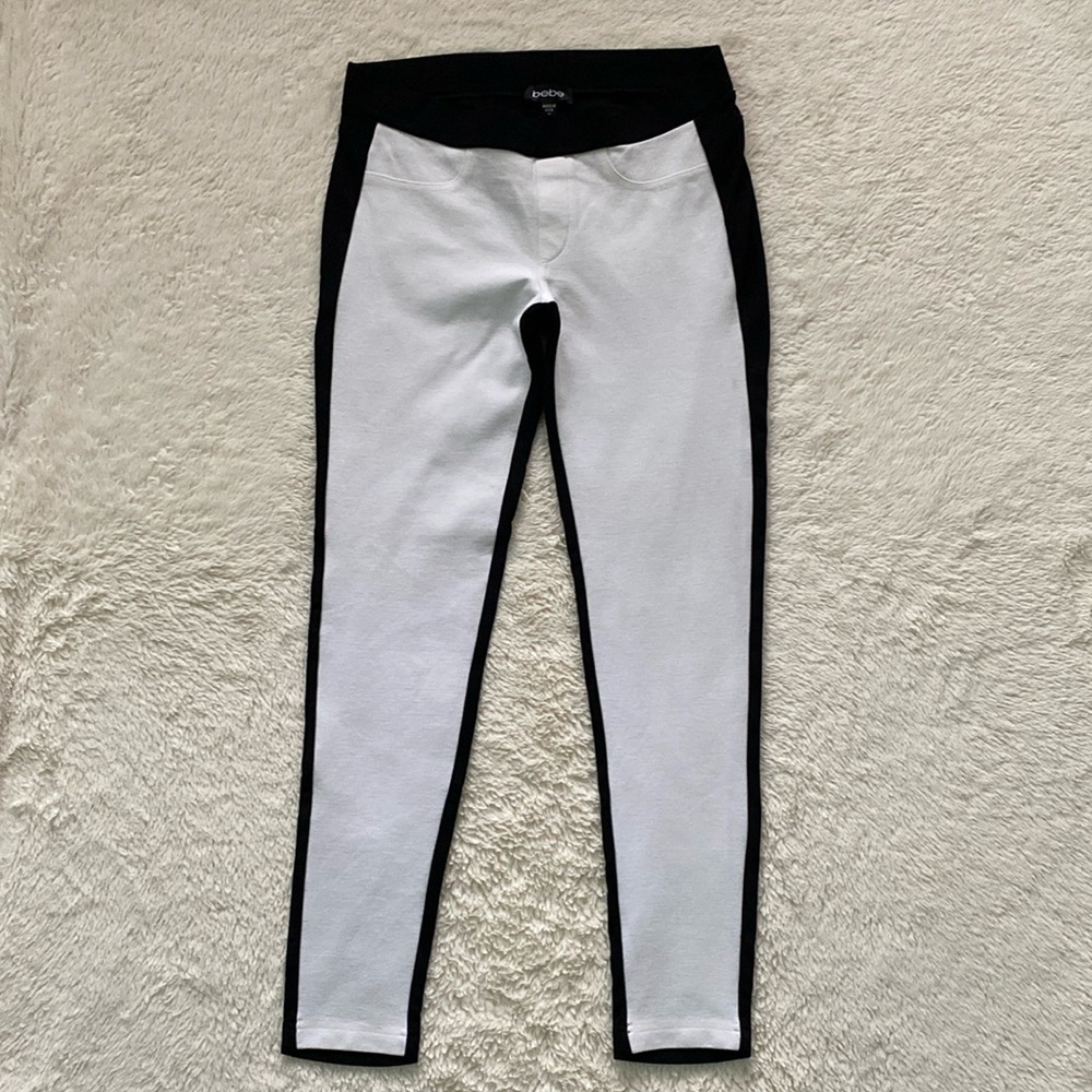 Women’s Bebe Leggings, Black & White